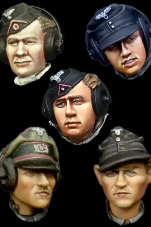 Aanbieding Alpine Miniatures 1:35 German Panzer Crew Head Set 1 - modelbouw