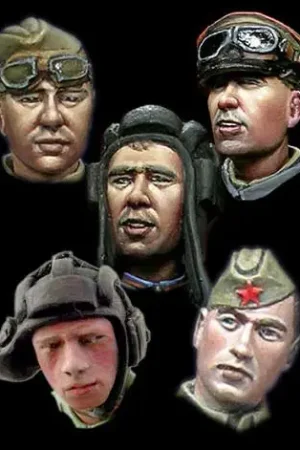 Premium Alpine Miniatures 1:35 Wwii Russian Head Set 1 - modelbouw