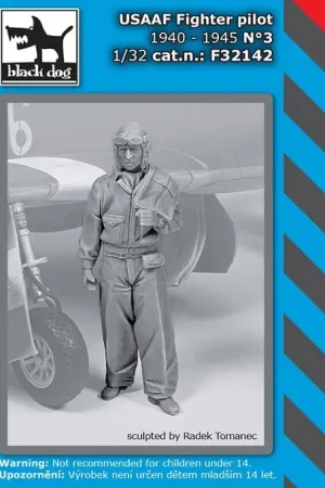 Black Dog 1:32 Usaaf Fighter Pilot 1940-45 No.3 - modelbouw Voordeelprijs