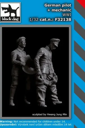 Black Dog 1:32 German Pilot And Mechanic Wwi - modelbouw Express Levering