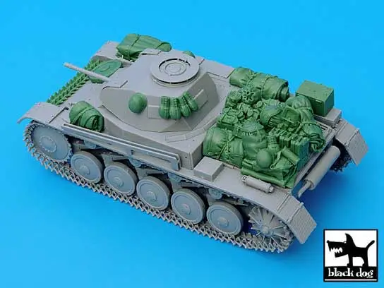 Exclusieve Aanbieding Black dog 1:35 PANZER II AUSF C ACCESSORIES SET - modelbouw