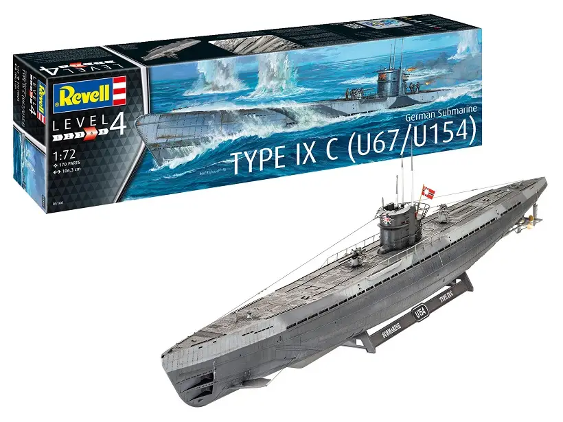 Revell 1:72 Submarine Type Ixc Early Turret #05166 Exclusieve Aanbieding