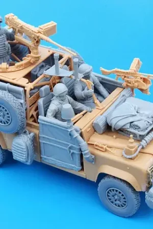Premium Black dog 1:35 DEFENDER WOLF ACCESSORIES - modelbouw