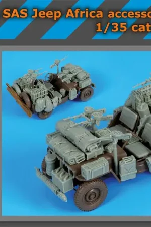 Superprijs Black dog 1:35 BRITISH SAS JEEP AFRICA ACCESSORIES SET - modelbouw