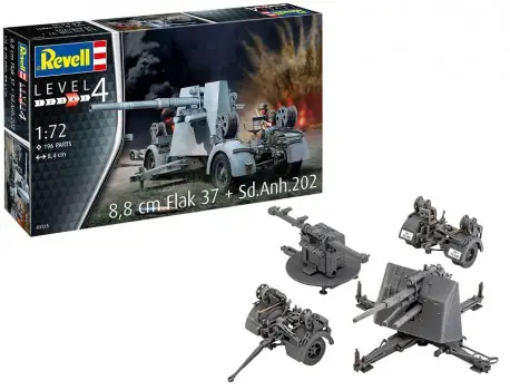 Revell 1:72 8.8Cm Flak And Sd. Anh. 202 - modelbouw Voordeelprijs