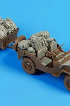 Veilige Betaling Black dog 1:35 US JEEP AIRBORN BEFORE DROP ACC SET - modelbouw