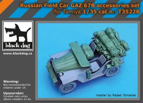 Populair Black dog 1:35 RUSSIAN FIELD CAR GAZ 67B ACCESSORIES SET - modelbouw