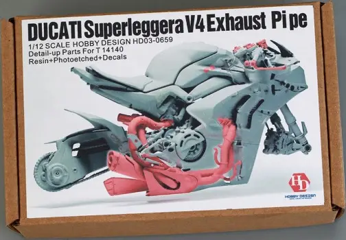 Hobby design 1:12 DUCATI SUPERLEGGERA V4 EXHAUST PIPE - modelbouw Favoriet