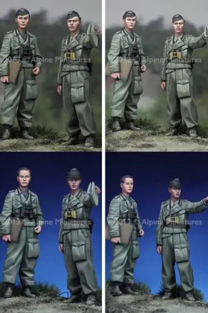 Betaalbaar Alpine Miniatures 1:35 Otto Carius And Nco Set - modelbouw