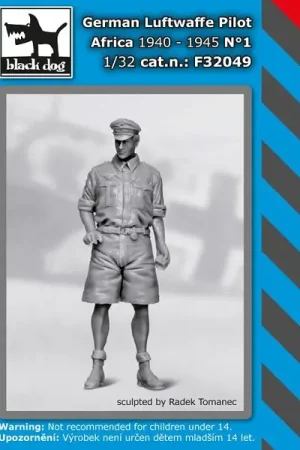 Populair Black Dog 1:32 German Luftwaffe Pilot Africa 1940-1945 N°1 - modelbouw