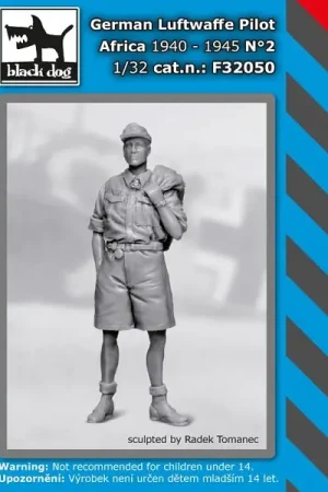 Lage Prijs Black Dog 1:32 German Luftwaffe Pilot Africa 1940-1945 N°2 - modelbouw