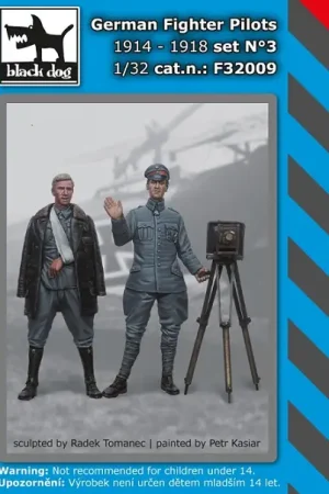 Uitverkoop Black Dog 1:32 German Fighter Pilots 1914-1918 Set N°3 - modelbouw