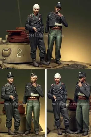 Tijdelijk Beschikbaar Alpine Miniatures 1:35 German Panzercrew Set - modelbouw