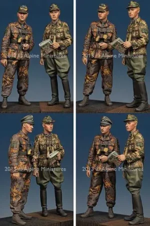 Tijdelijk Beschikbaar Alpine Miniatures 1:35 Kurt Myer And Officer Set - modelbouw