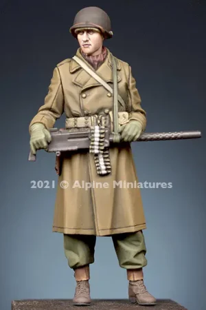 Alpine Miniatures 1:35 Wwii Us Mg Gunner Winter - modelbouw Op = Op