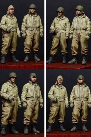 Alpine Miniatures 1:35 Ww2 Us Afv Crew Set 2 Figures - modelbouw Lage Prijs