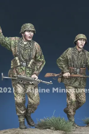 Snelle Levering Alpine Miniatures 1:35 Wss Grenadier 44 Set 2Fig - modelbouw