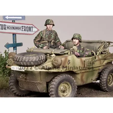 Alpine Miniatures 1:35 Wss Schwimmwagen Crew Set (2 Figures) - modelbouw Gratis Retour