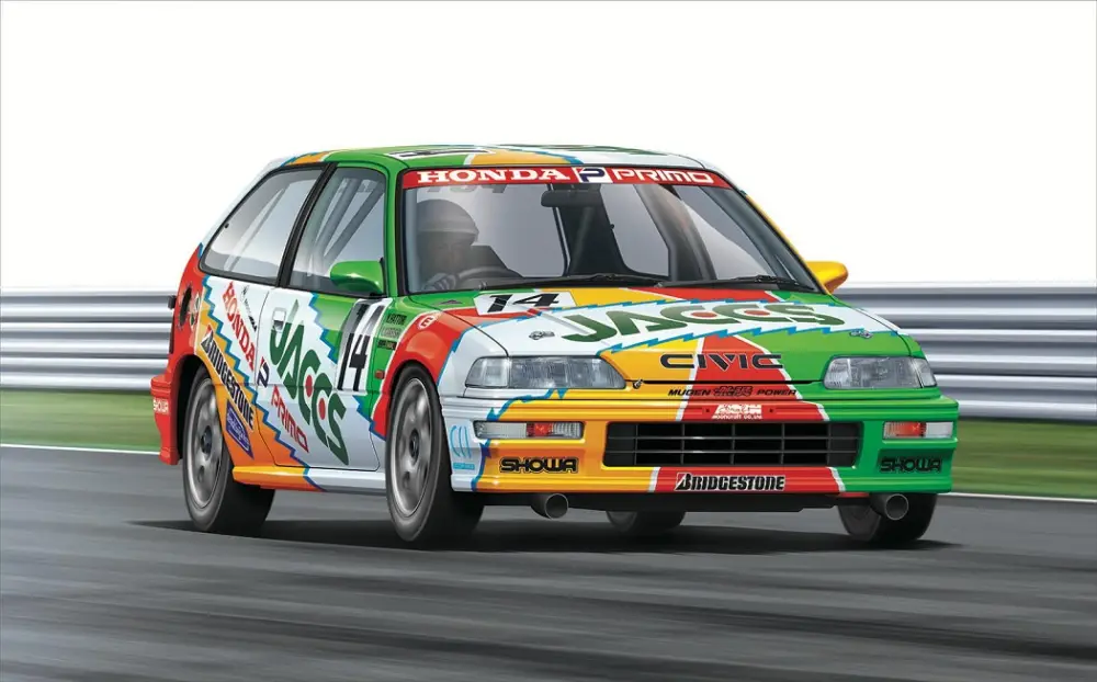 Nunu 1:24 Honda Civic Ef9 Group A Sponsored By Jaccs 1992 - modelbouw Merkproduct
