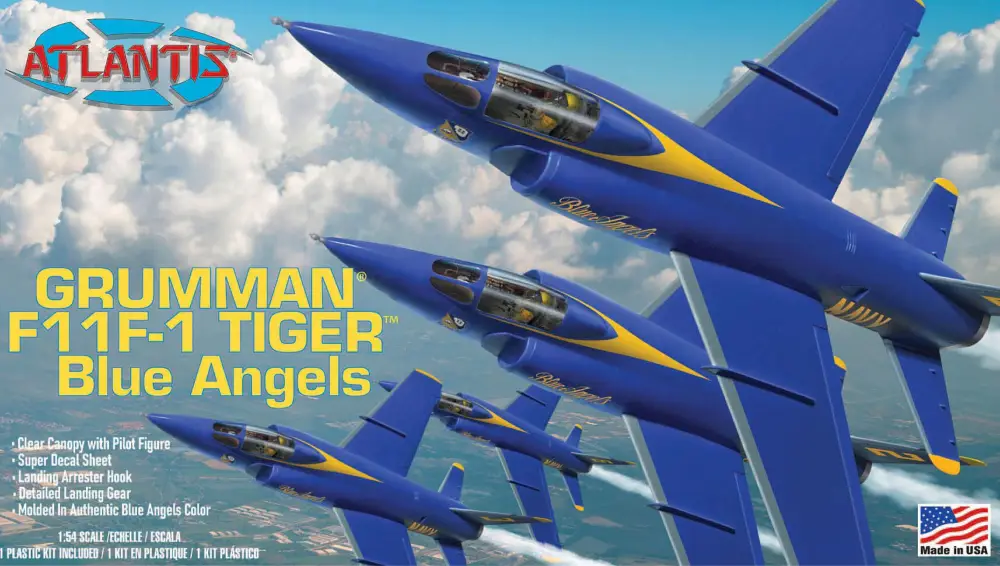 Shop Nu Atlantis 1:54 Us Navy Blue Angels F-11 F-1 Grumman Tiger - modelbouw
