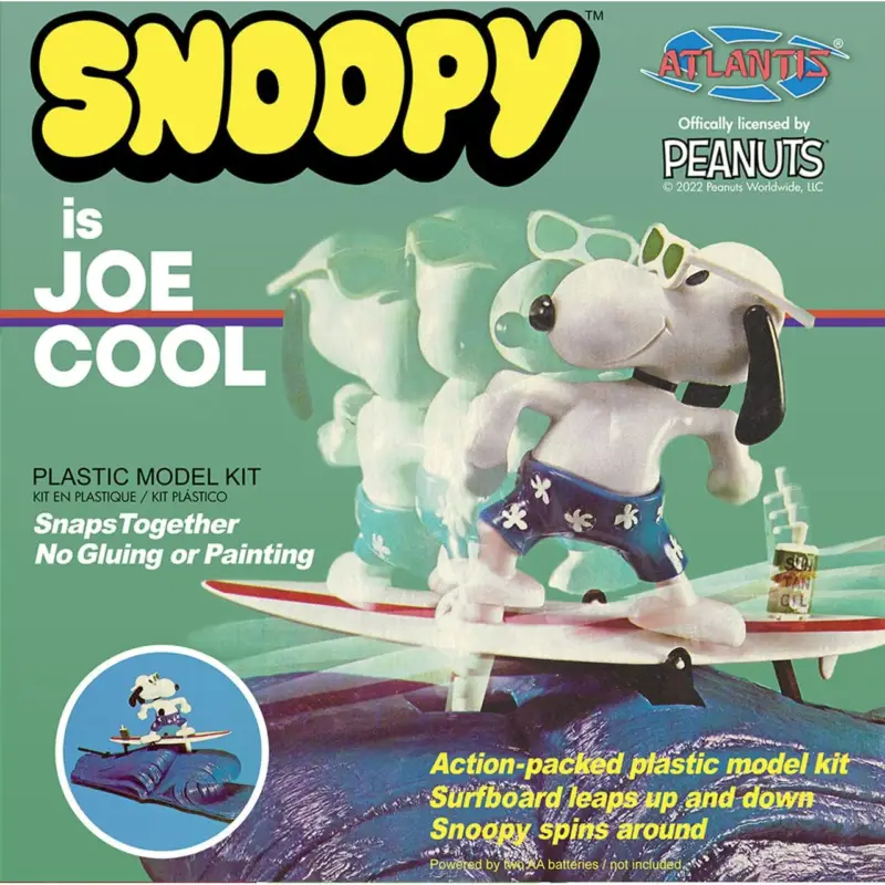 Atlantis Snoopy Joe Cool Surfing, Snap Tite - modelbouw Gratis Retour