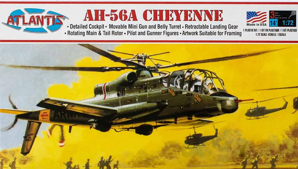 Rechtstreeks Van De Fabrikant Atlantis 1:72 Lockheed Cheyenne Helicopter - modelbouw
