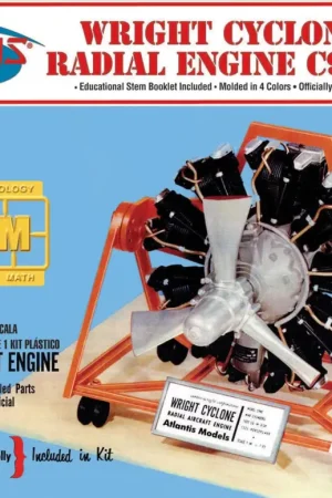 Atlantis 1:12 Wright Cyclone 9 Radial Engine Stem - modelbouw Laatste Versie
