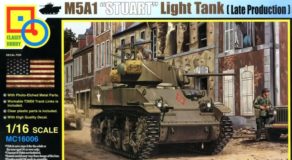 Classy Hobby 1:16 M5A1 Stuart Late #16006 bouwdoos Rechtstreeks Van De Fabrikant