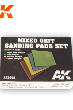 Ak interactive MIXING GRIT SANDING PADS 4 UNITS - modelbouw Speciale Aanbieding