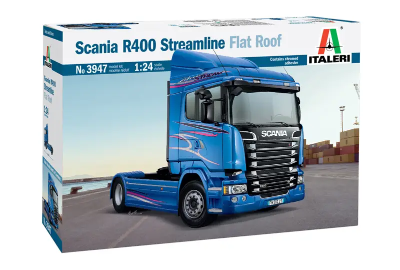 Seizoensaanbieding Italeri 1:24 Scania R400 Streamline (Flat Roof) #3947 bouwdoos