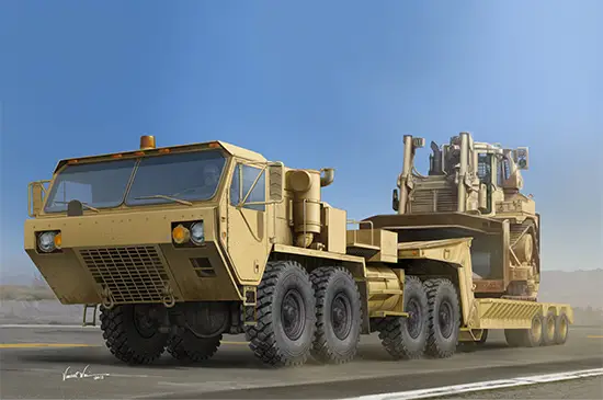 Trumpeter 1:35 M983A2 Hemtt Tractor With M870A1 - modelbouw Gecertificeerd