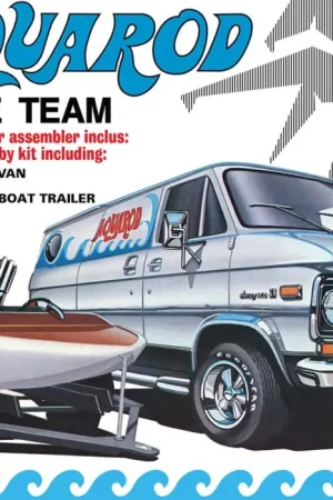Amt 1:25 Aqua Rod Race Team 1975 Chevy Van Race Boat & Trailer #AMT-1338 Superprijs