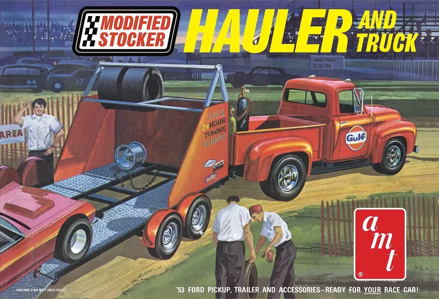 Amt 1:25 1953 Ford Pickup "Modified Stocker Hauler" Gulf - modelbouw Dagaanbieding