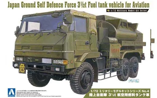 Aoshima 1:72 Jgsdf 3 1/2 Ton Fuel Tank Vehicle For Aviation #AO00794 Populair