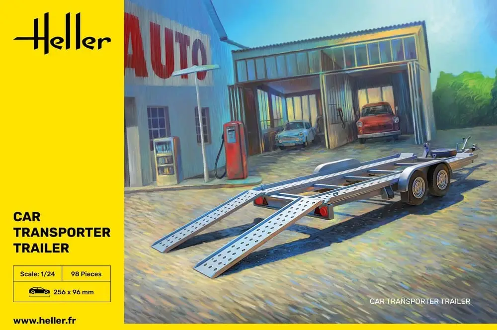 Heller 1:24 Car Transporter Trailer #80774 Veilige Betaling