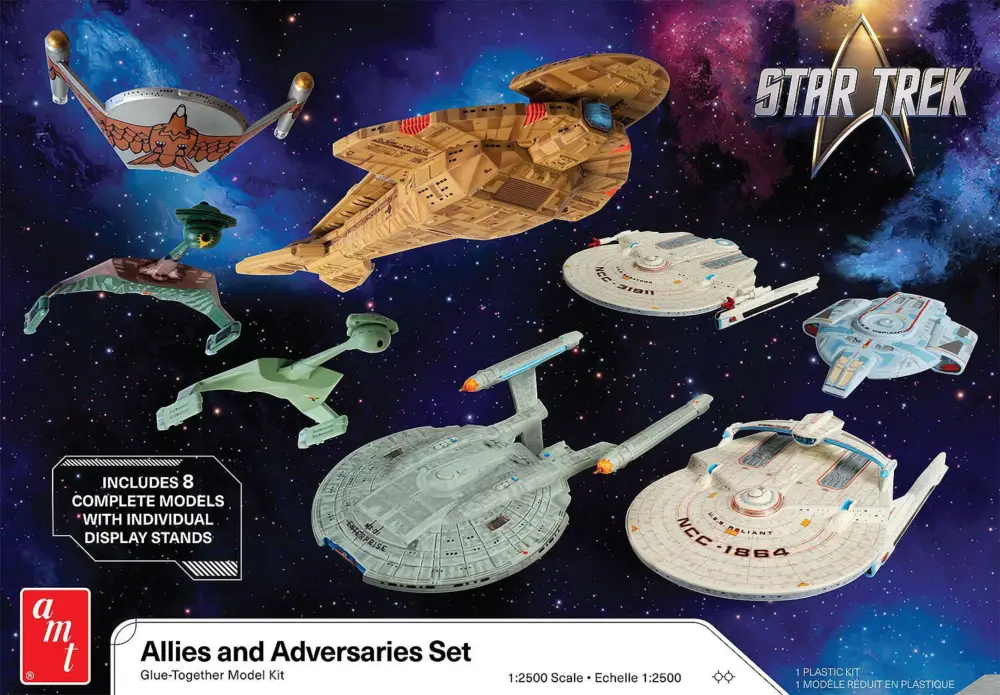 AMT 1:2500 Star Trek Adversaries and Allies Ship Set #1443 Populair