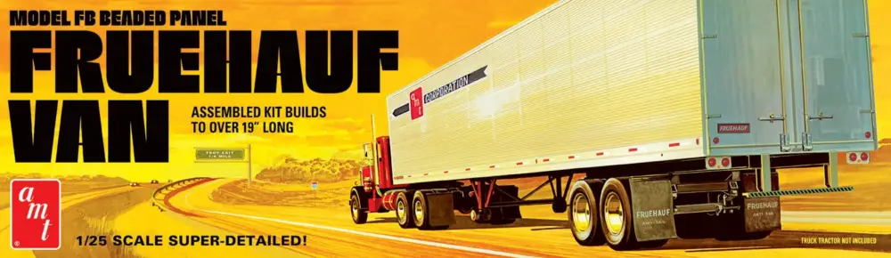 Amt 1:25 Fruehauf 40' Beaded Van Trailer AMT-1478 bouwdoos Betaalbaar