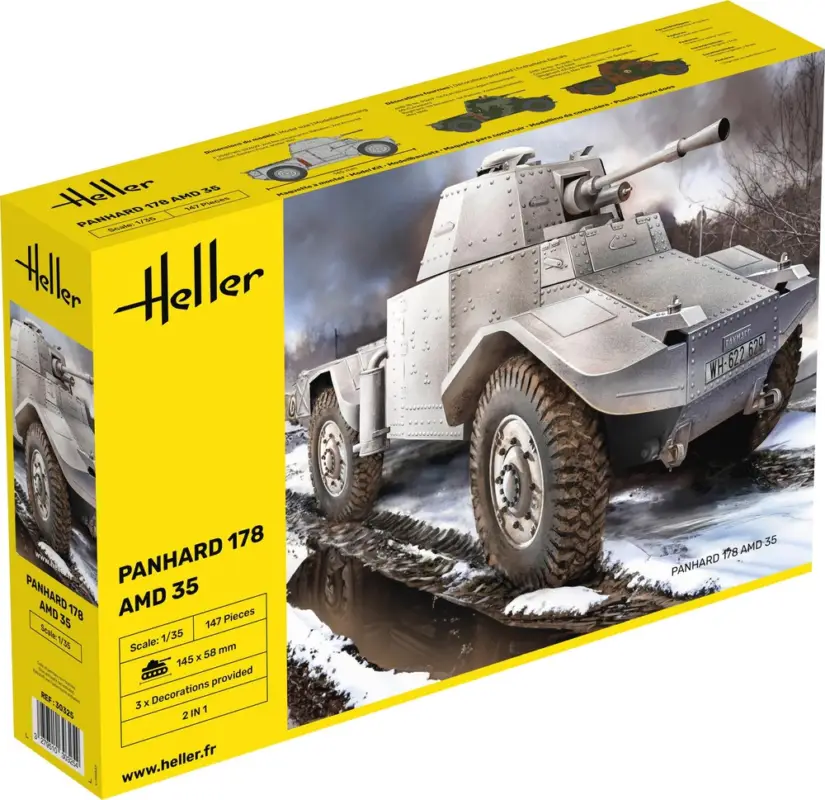 Gratis Retour Heller 1:72 Panhard 178 - modelbouw