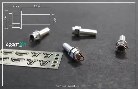 Nieuw Zoom on 1:24 WHEEL CENTER LOCK NUTS - modelbouw