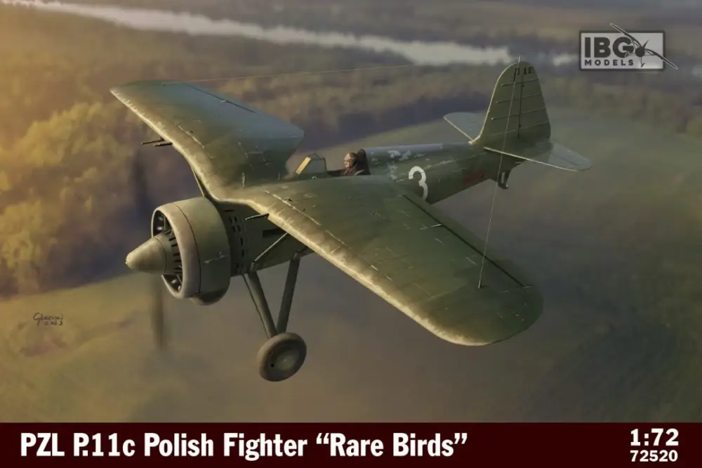 Aanbieding Ibg 1:72 Pzl P.11C Polish Fighter - Rare Birds - modelbouw
