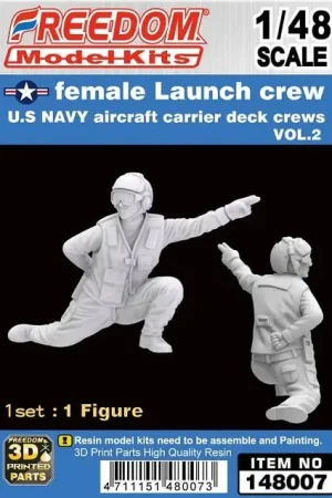 Freedom Model Kits 1:48 Female Launch Crew Us Navy Aircraft Carrier Crews Vol.2 - modelbouw Beperkte Voorraad