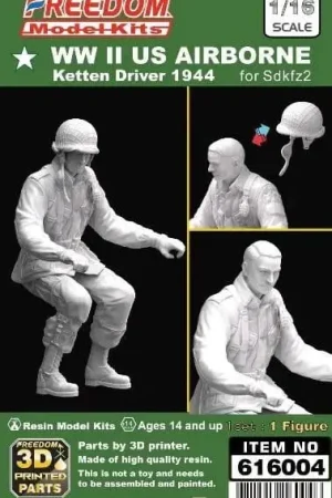 Hoge Kwaliteit Freedom Model Kits 1:16 Ww Ii Us Airbone Ketten Driver 1944 For Sdkfz2 - modelbouw