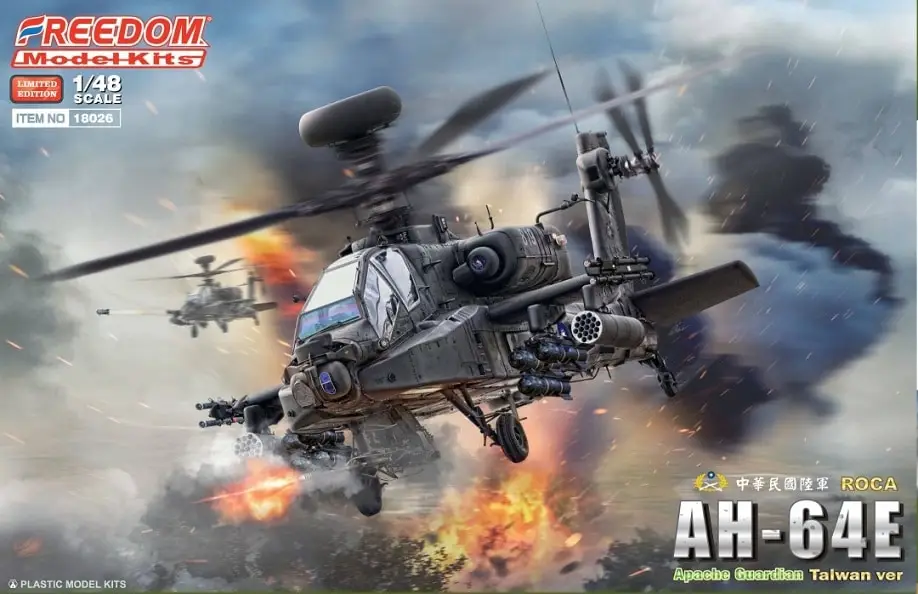 Freedom model kits 1:48 AH-64E APACHE GUARDIAN ATTACK HELICOPTER - modelbouw Laatste Kans