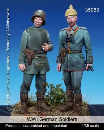 Op = Op Mantis Miniatures 1:35 Wwi German Soldiers - modelbouw