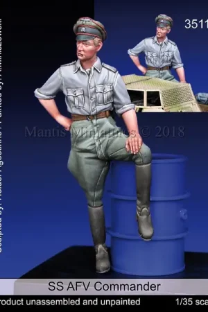Mantis Miniatures 1:35 Wwii Ss Afv Commander - modelbouw Finale Uitverkoop