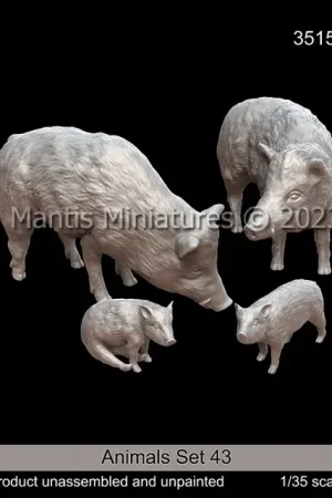 Superprijs Mantis Miniatures 1:35 Animals Set 43 - modelbouw