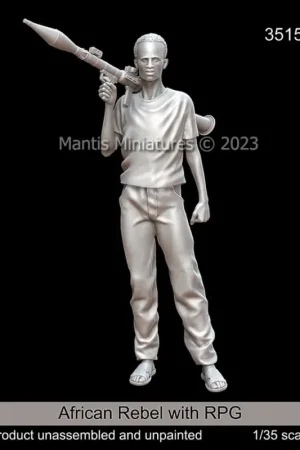 Mantis Miniatures 1:35 African Rebel With Rpg - modelbouw Actieprijs