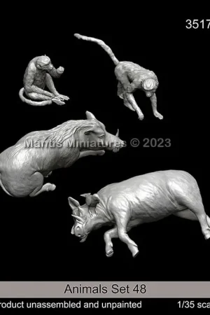 Fabrieksprijs Mantis Miniatures 1:35 Animals Set 48 - modelbouw
