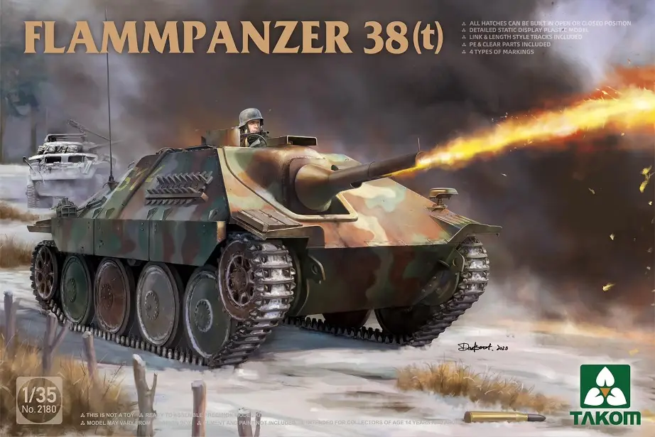 Gecertificeerd Takom 1:35 Flammpanzer 38 (T) #TAKOM2180 bouwdoos
