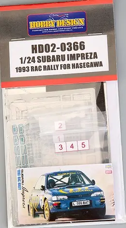 Nieuw Hobby design 1:24 SUBARU IMPREZA 1993 RAC RALLY - modelbouw
